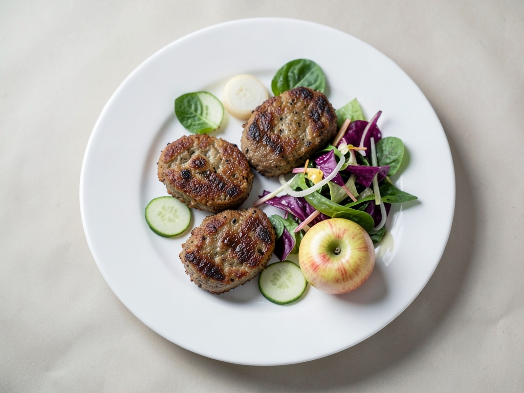 Boulettes de pommes de terre croustillantes à la salade de harengs Matjes