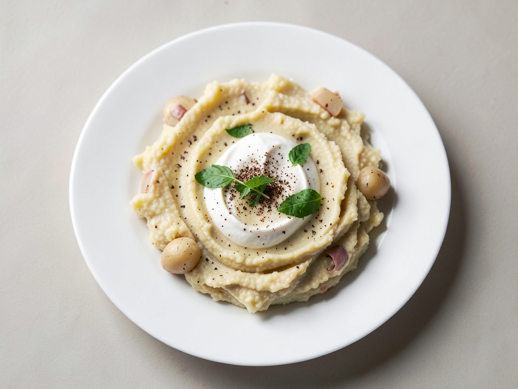 Purée de pommes de terre crémeux au beurre à la sauge croustillant