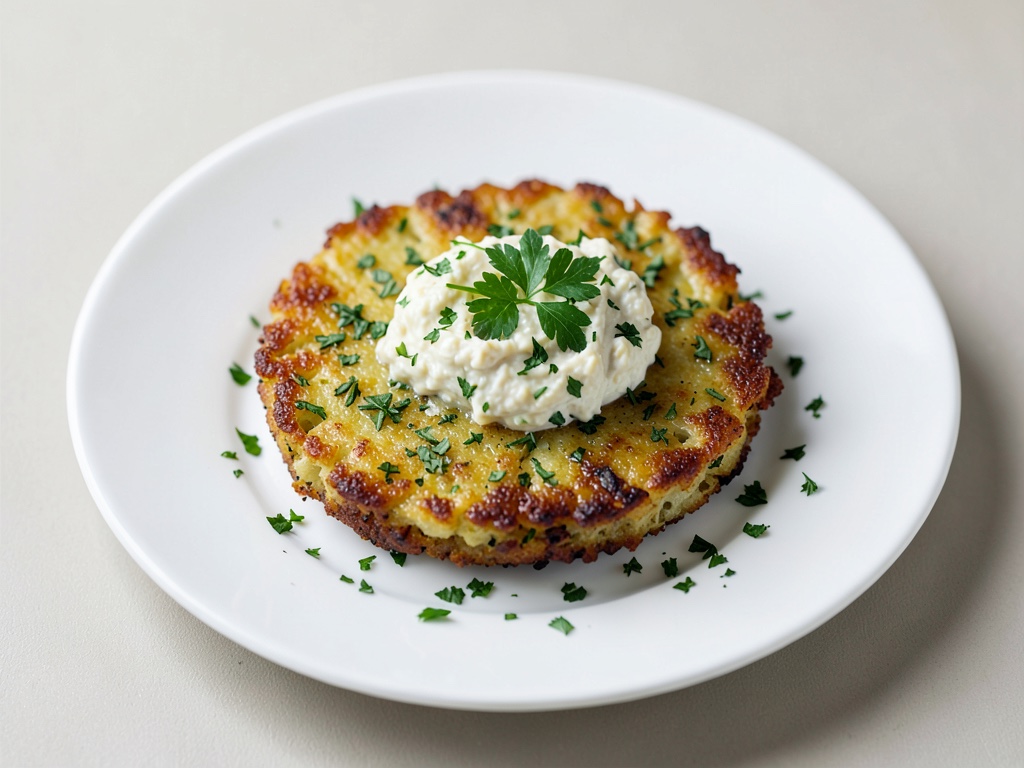 Rosti di patate croccanti con quark alle erbe fresche