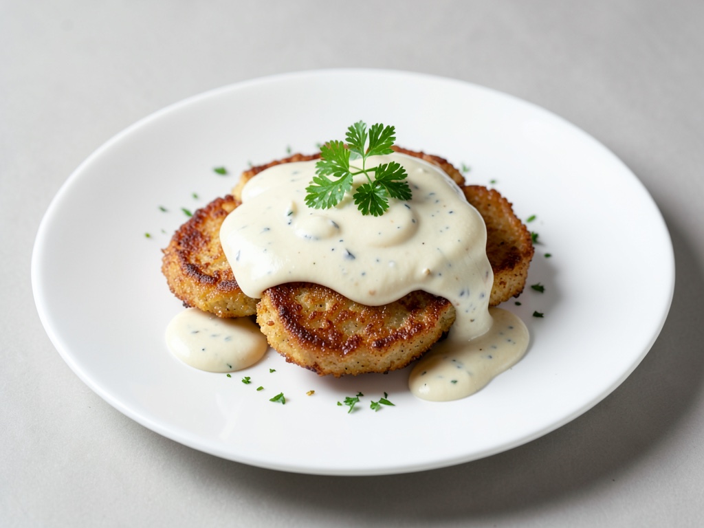 Pommes de terre croustillantes avec sauce crémeuse au fromage