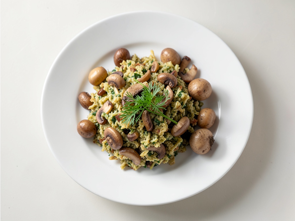 Rösti de pommes de terre croustillant aux champignons