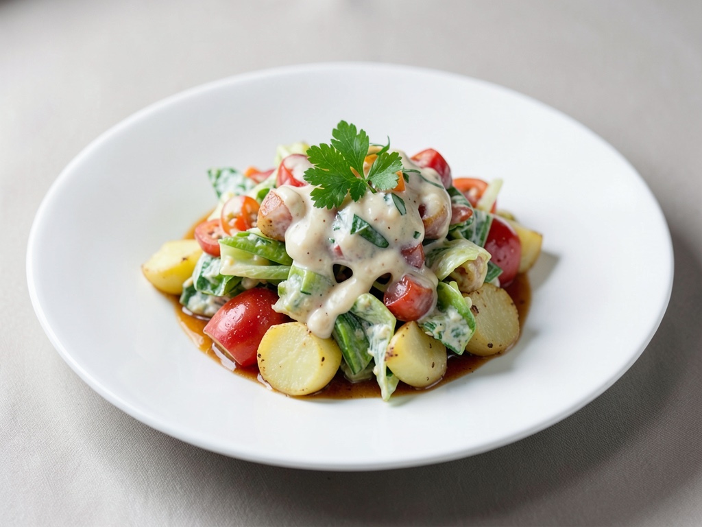 Insalata di patate fresche con condimento al lime e peperoncino