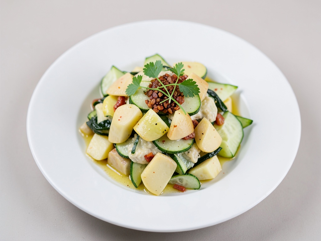 Insalata fresca di patate e cetrioli