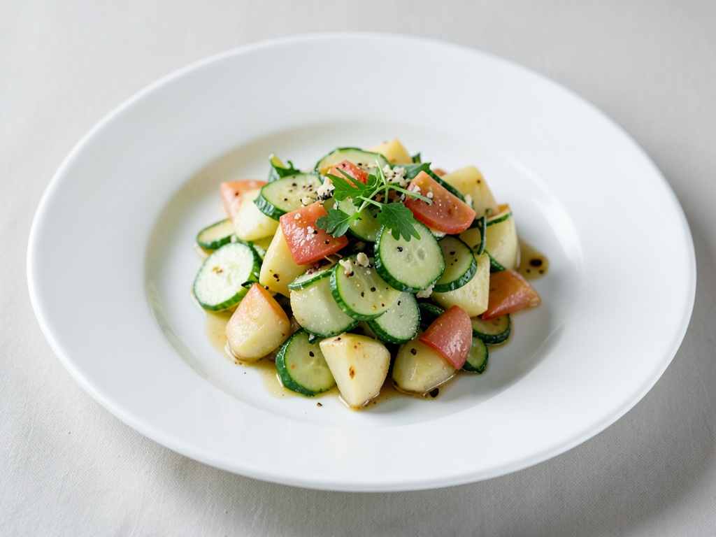Insalata fresca di patate e cetrioli