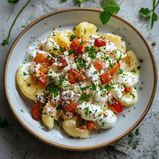 Insalata di patate cremosa con panna acida