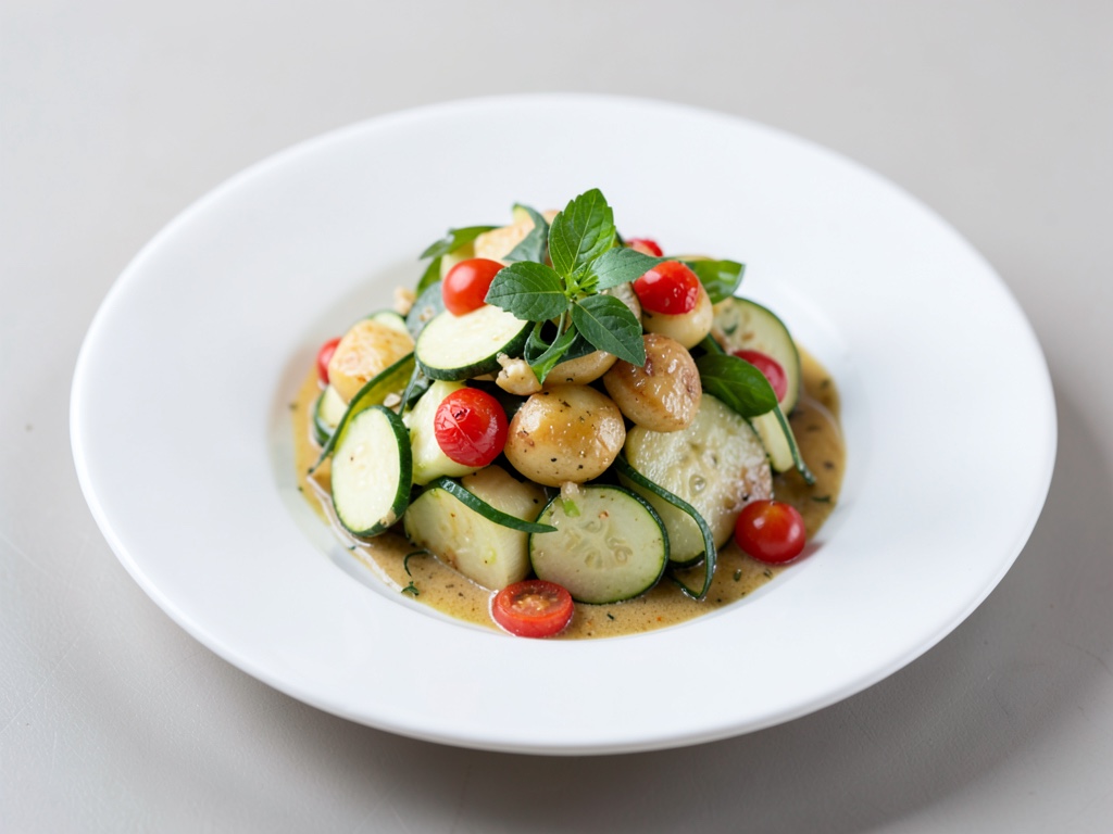 Insalata fresca di patate e zucchine