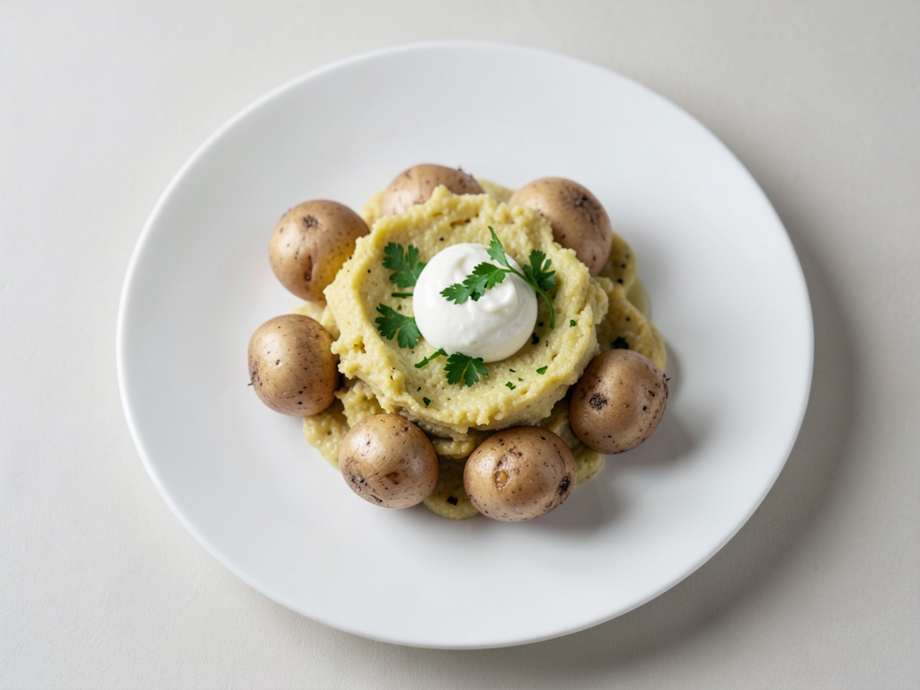 Sufflé di patate con salsa di pomodoro