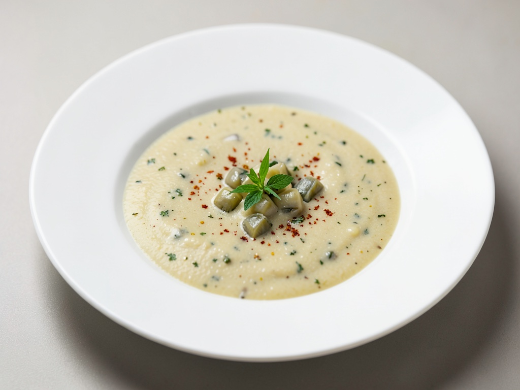 Zuppa cremosa di patate e porri