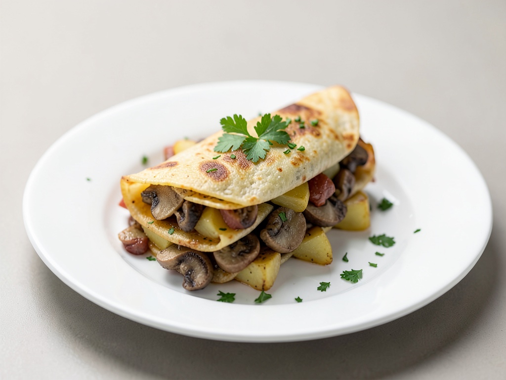 Tortilla clásica de patatas y setas
