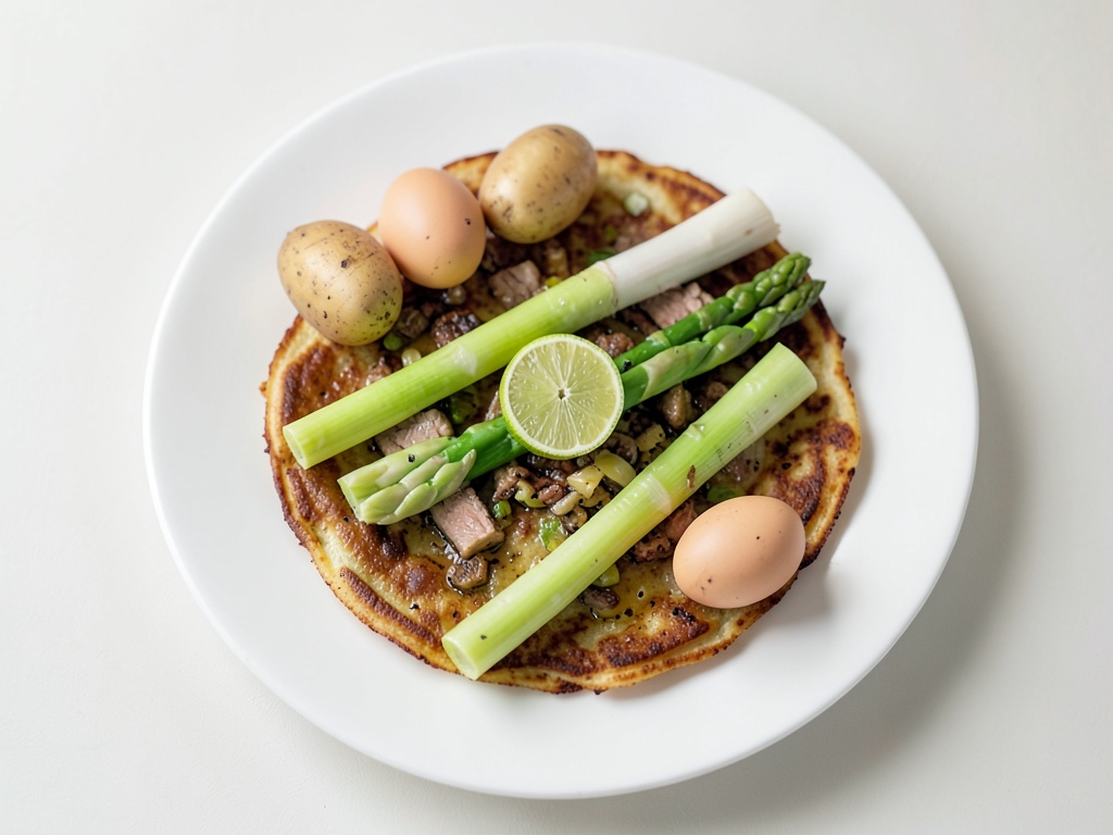 Torta croccante di patate e asparagi