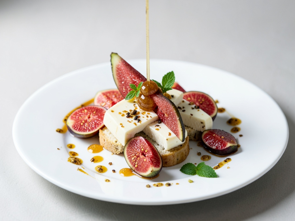 Tagliere di fichi e formaggio con miele
