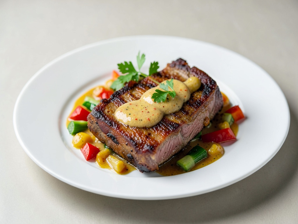 Costole di Kassler croccanti con salsa di verdure