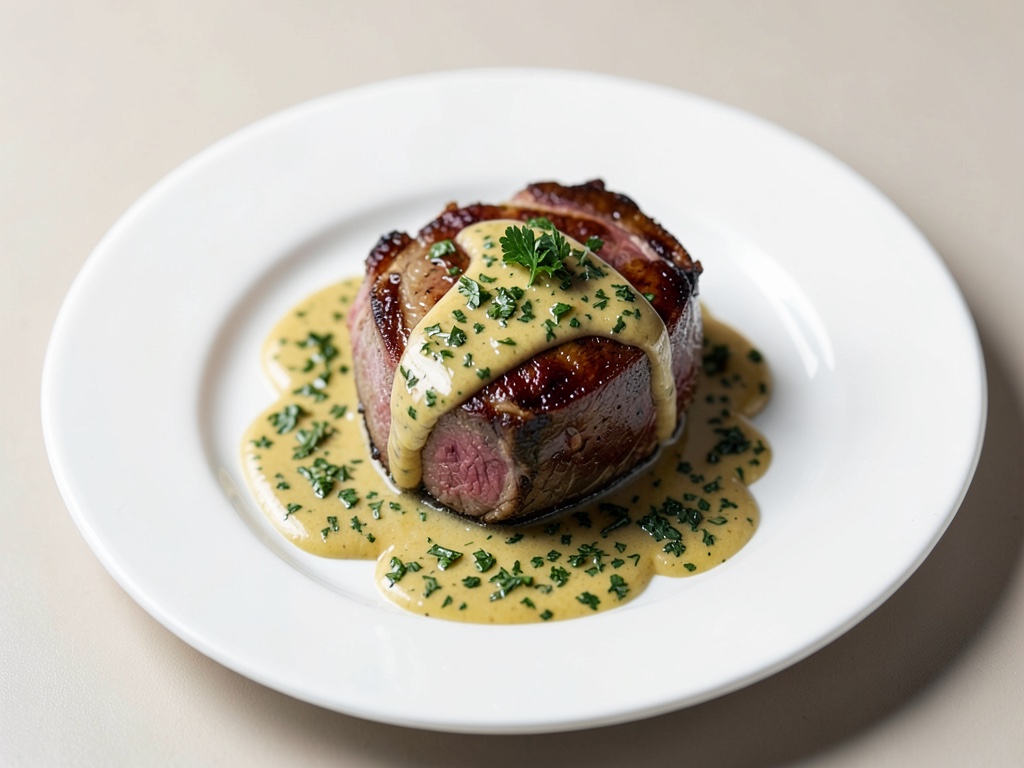 Suculento arrosto di Kassler con salsa alle erbe fresche