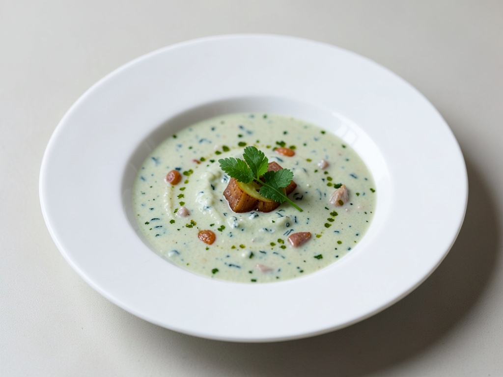 Sopa fría de kéfir con rábano