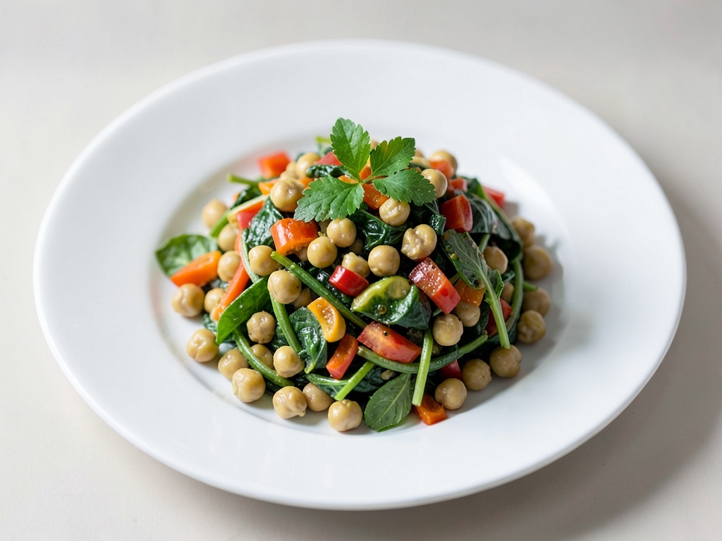Insalata fresca di ceci e peperoni