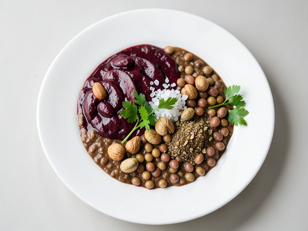 Bowl protéinée aux pois chiches, betterave et noix
