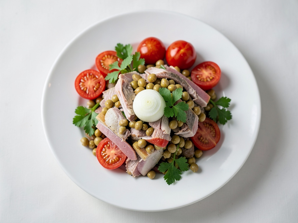 Deliziosa insalata di ceci con stoccafisso