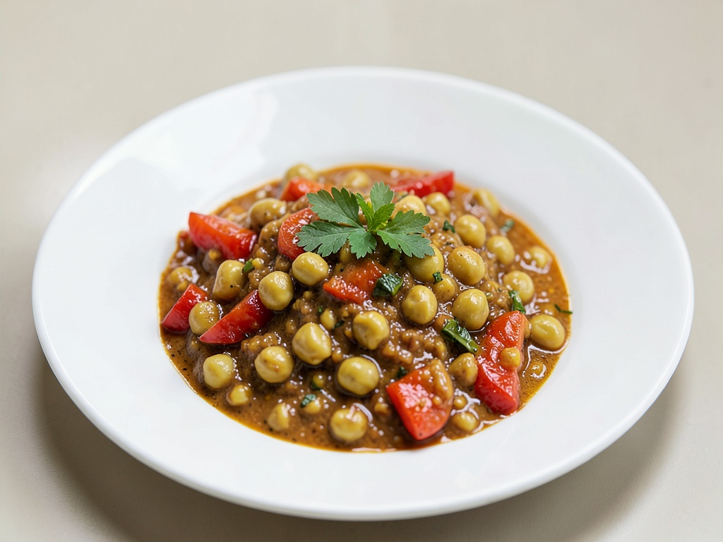 Curry cremoso di ceci e pomodori