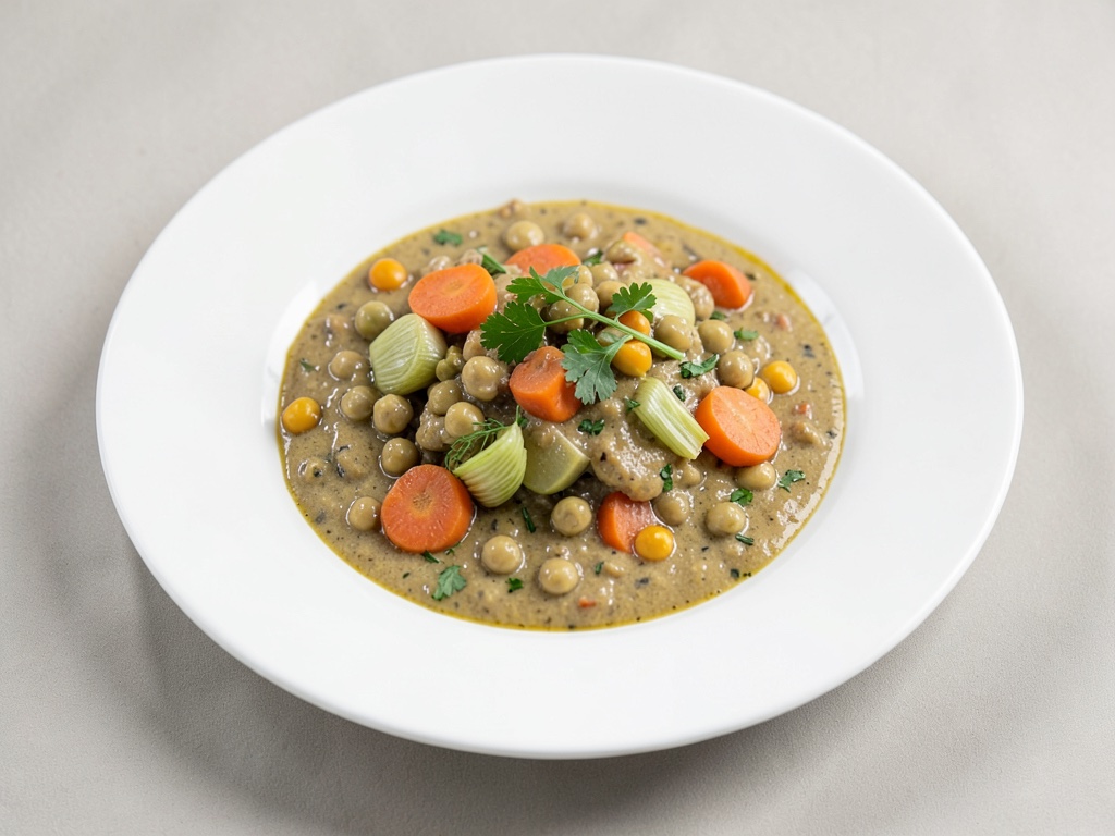 Zuppa cremosa di ceci con finocchi e carote