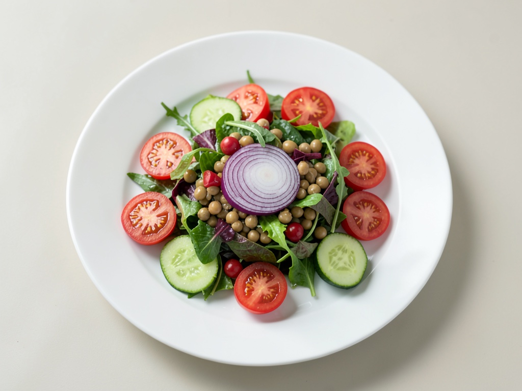 Insalata fresca di ceci e pomodori