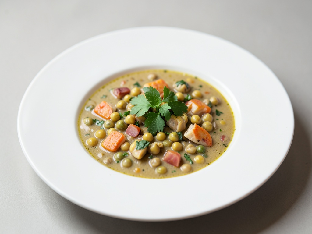 Zuppa di ceci e pesce saporita