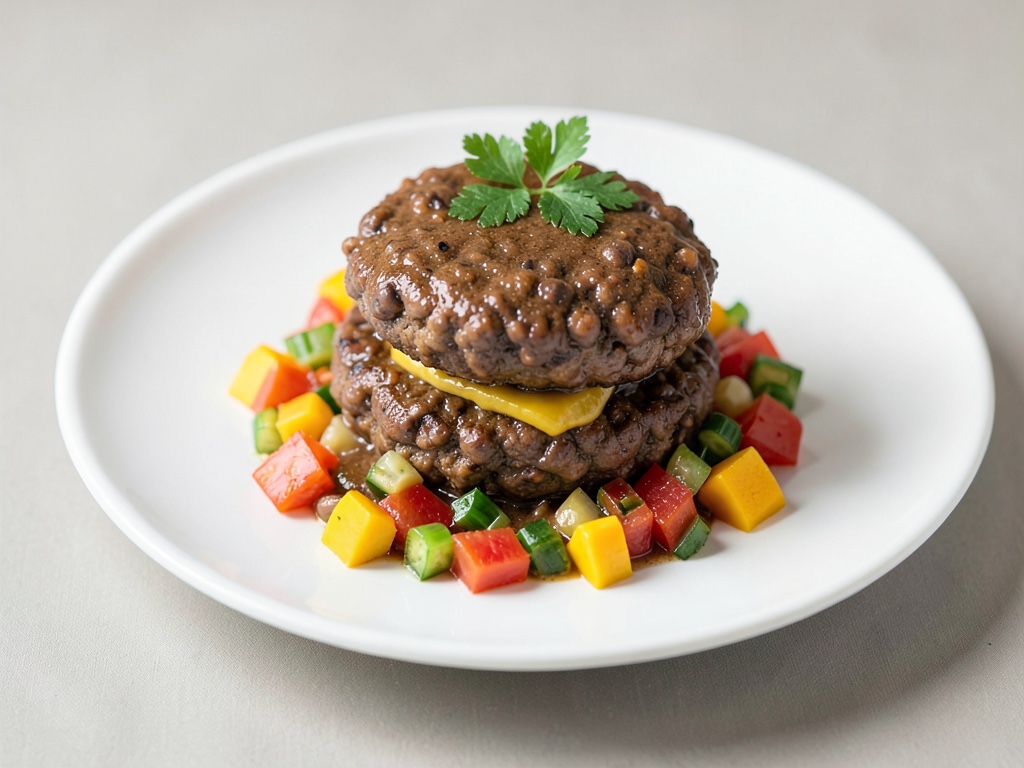 Hamburger ai fagioli rossi con salsa di mango e peperoncino