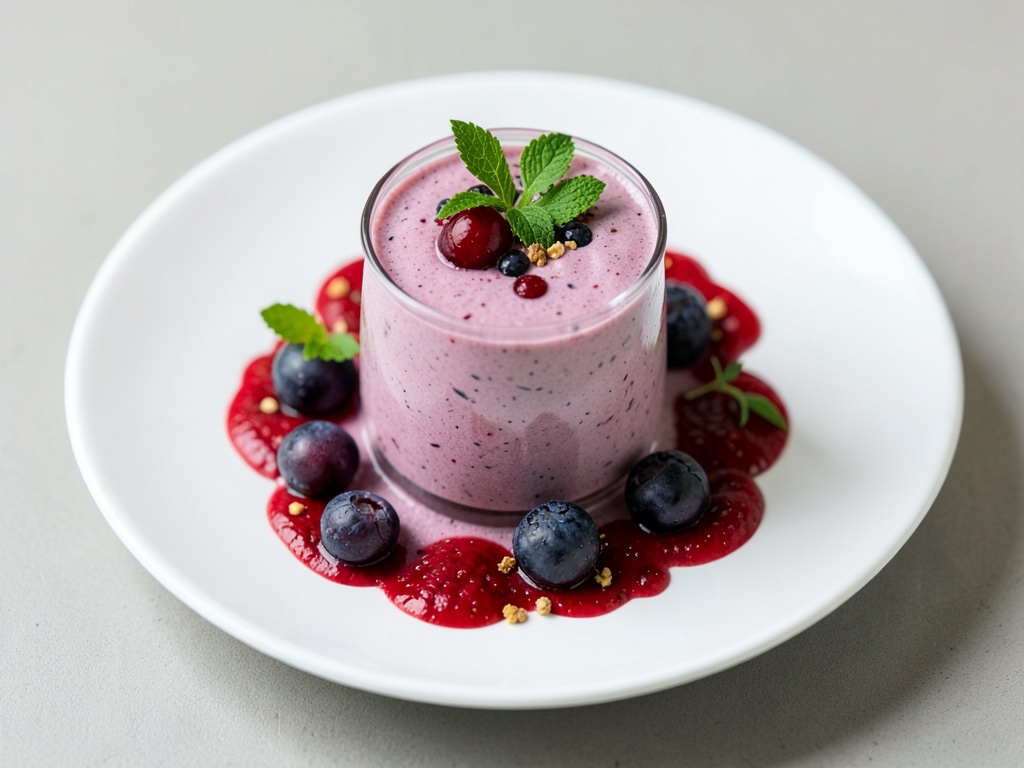 Fruttato Smoothie a Base di Ciliegie e Yogurt