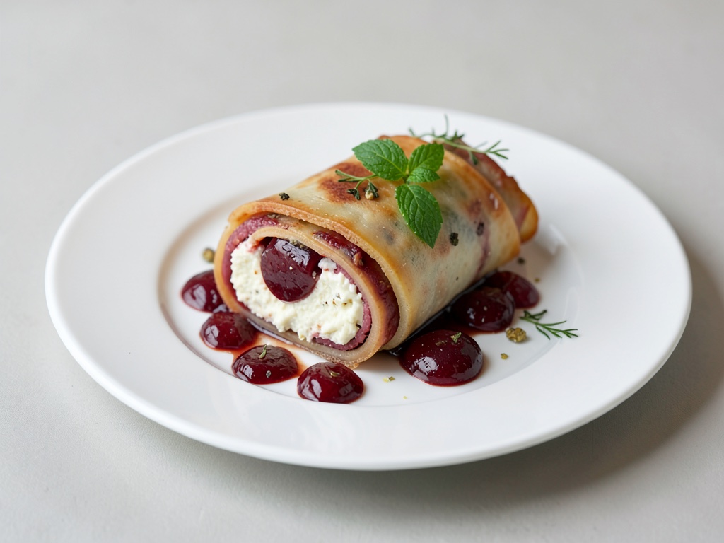 Kirsch-Strudel mit Quark-Füllung