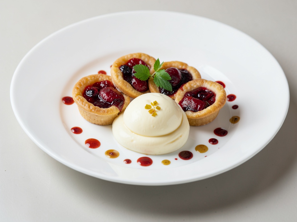 Kirsch-Törtchen mit Vanillepudding