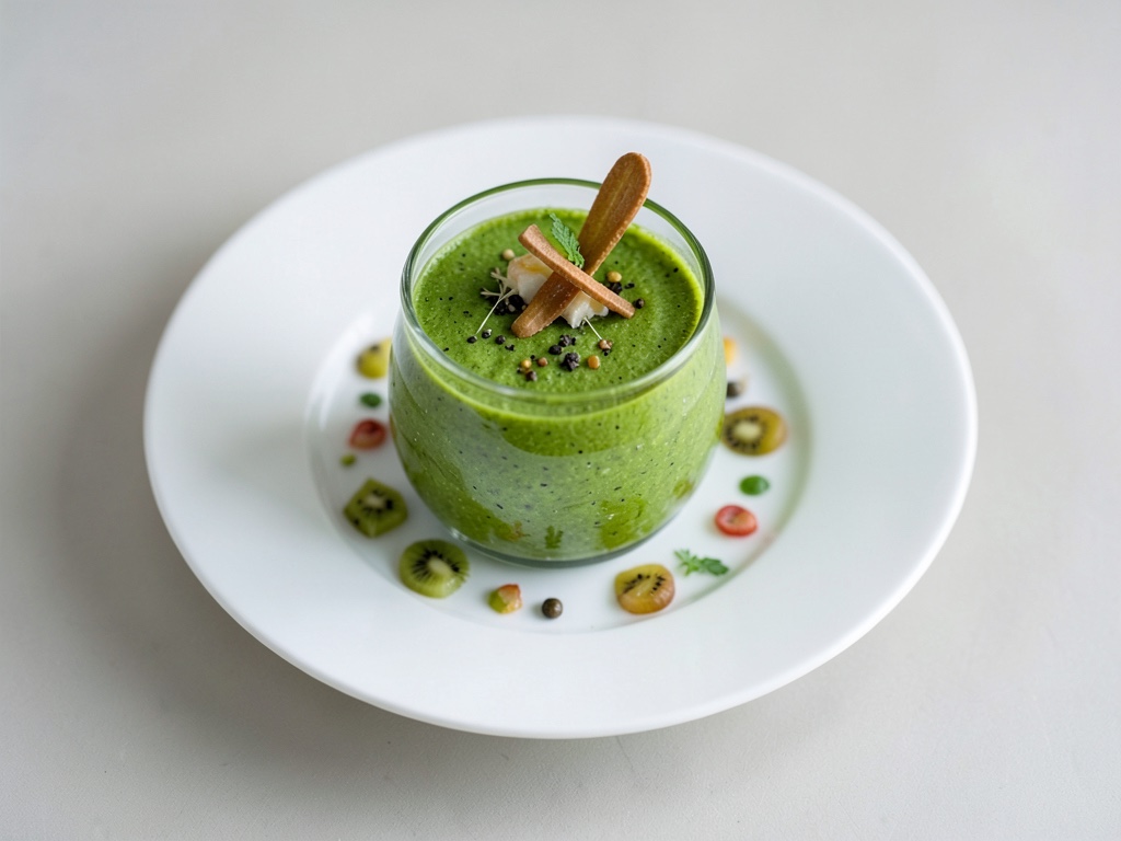 Frischer Kiwi-Grüntee-Smoothie