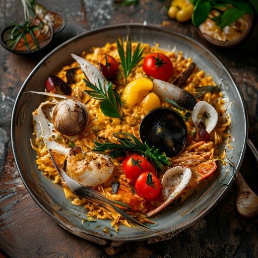 Paella classica ai frutti di mare