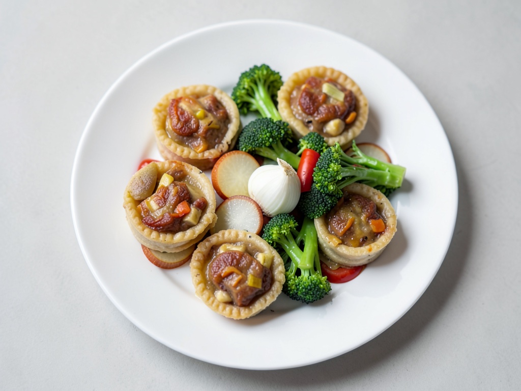 Tartelettes de poulet et légumes en pâte feuilletée