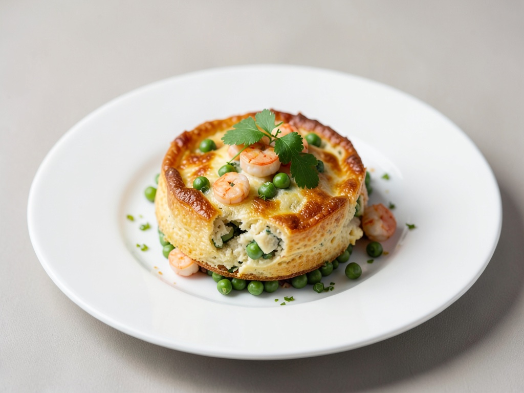 Piccole Quiche di Piselli e Gamberi
