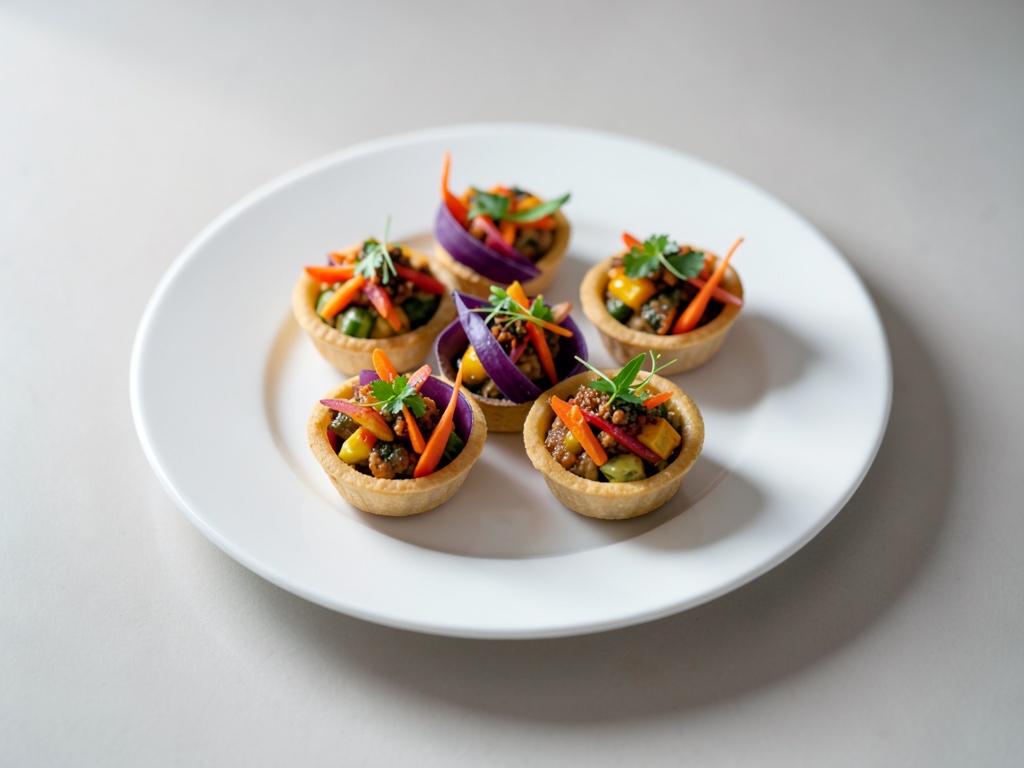 Mini torte di verdure con carote viola