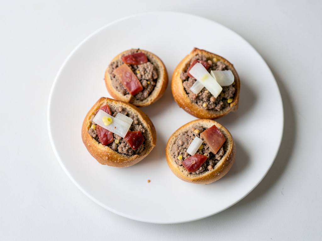 Polpette di carne succose dalla teglia per muffin