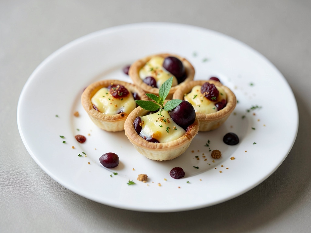 Mini tartaletas de queso con ciruelas