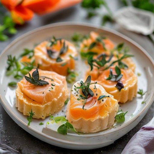 Tartellette di salmone minuscole
