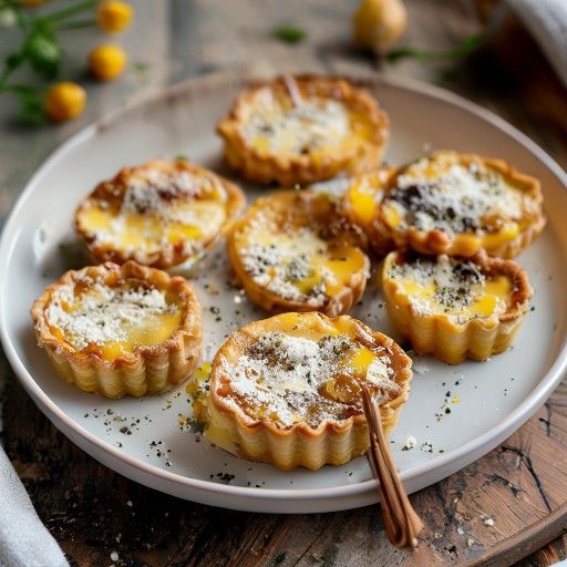 Mini tortine ai funghi con formaggio fuso