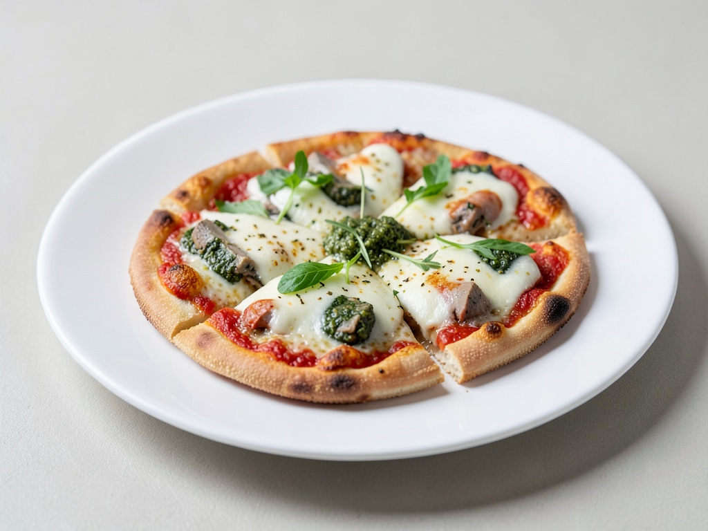 Mini-pizzas au thon, mozzarella et pesto