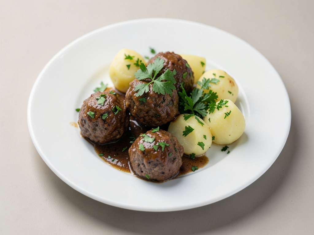 Boulettes de Königsberg aux pommes de terre à la persil