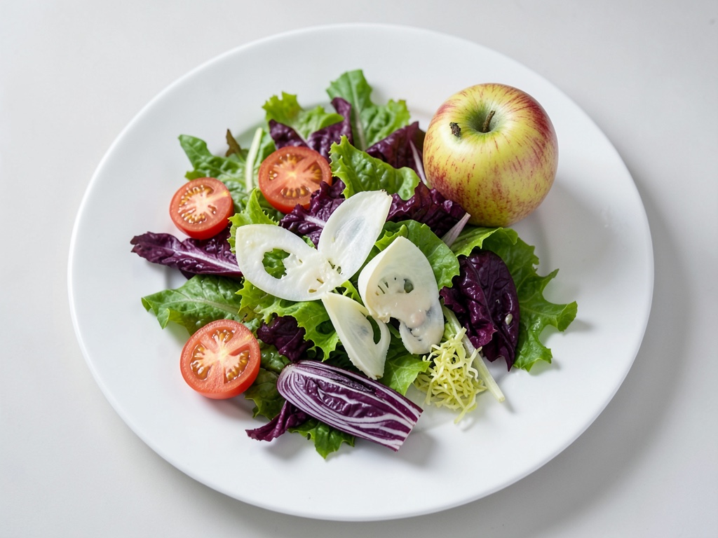 Ensalada de hojas crujiente