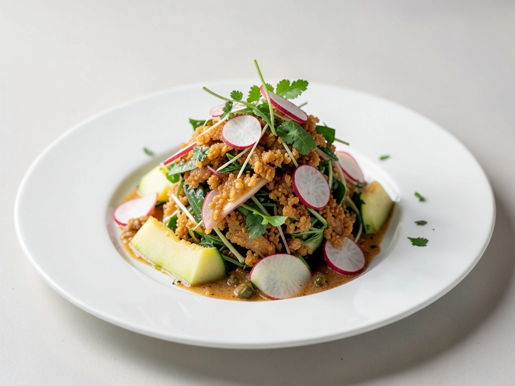 Insalata thailandese croccante con melone e ravanelli