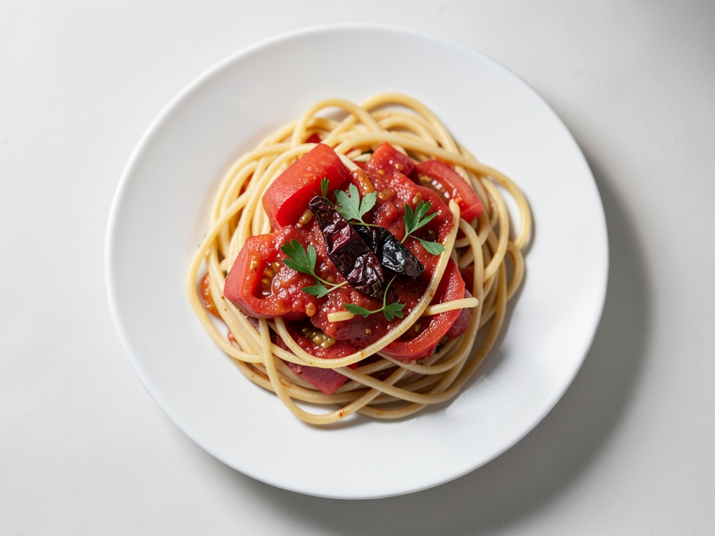 Knoblauch-Pasta mit Tomaten