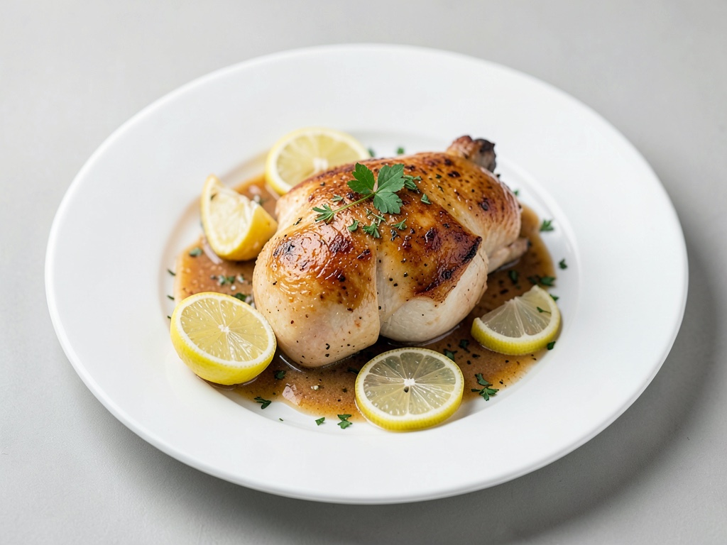 Pollo all'aglio con limone