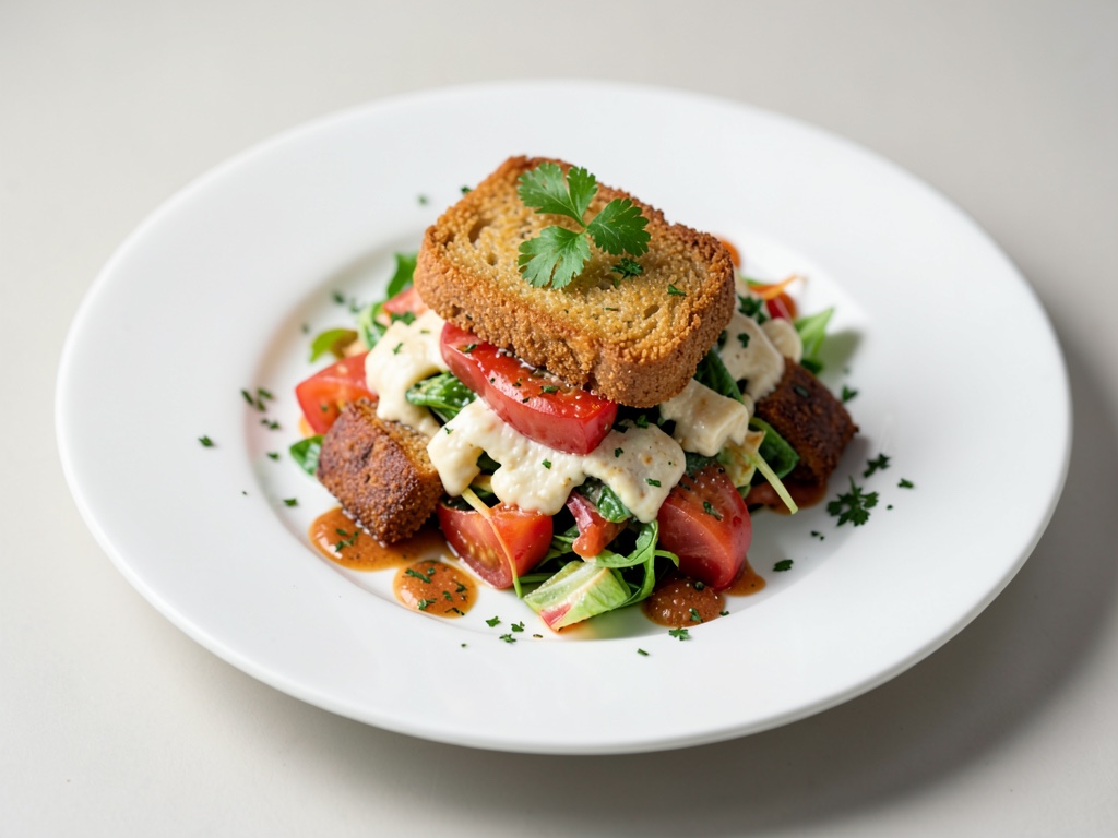 Insalata croccante di pane e formaggio
