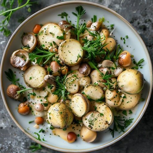 Cavolo rapa ripieno con miglio e funghi