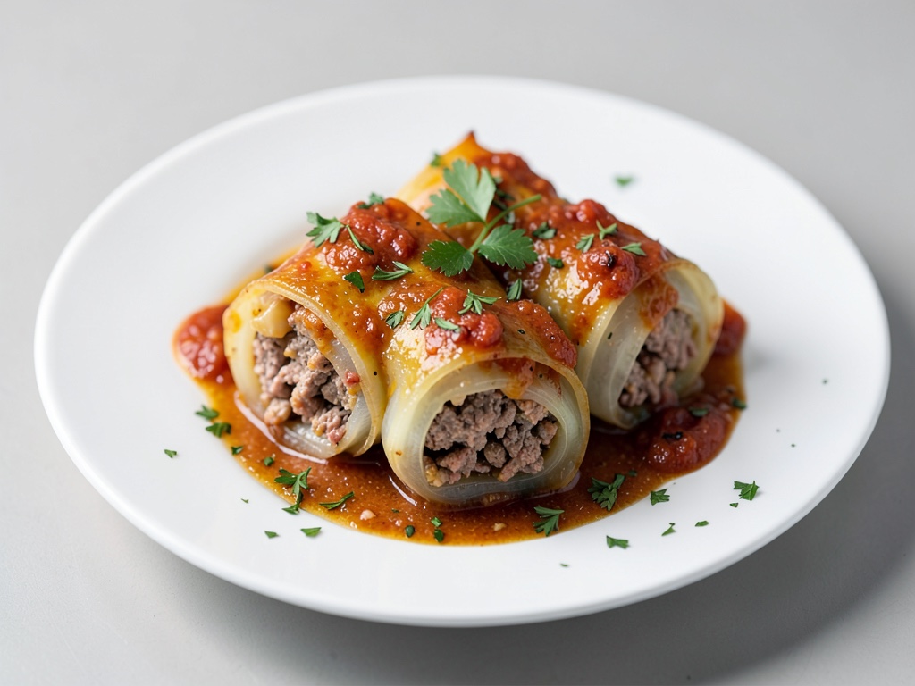 Rotoli di cavolo succosi con ripieno di carne