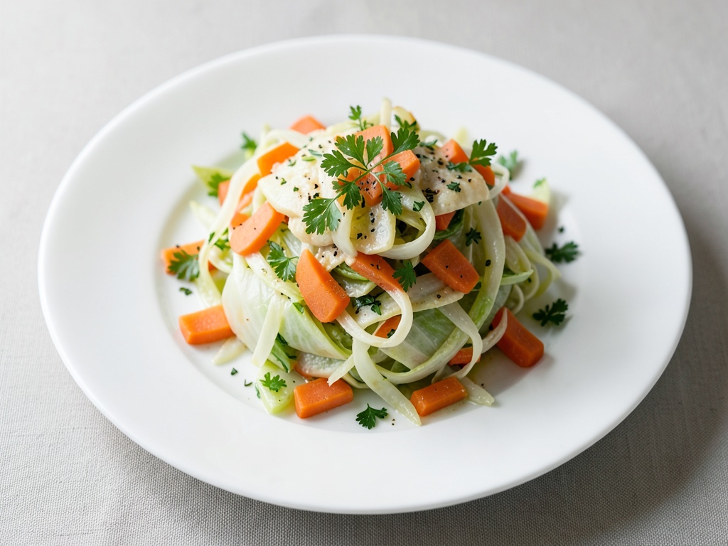 Insalata fresca di cavolo e carote