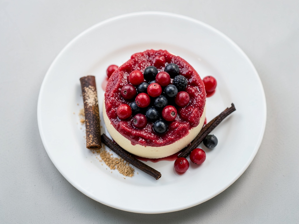 Zweischichtige Beeren-Kokos-Panna Cotta