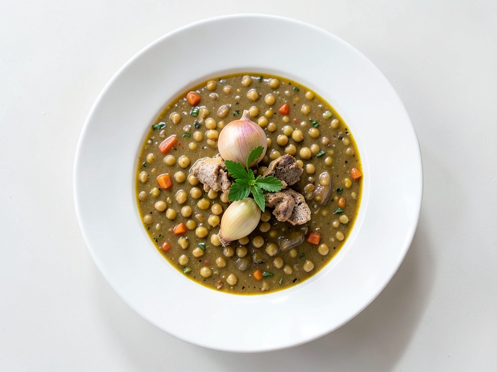 Sopa cremosa de guisantes y coco